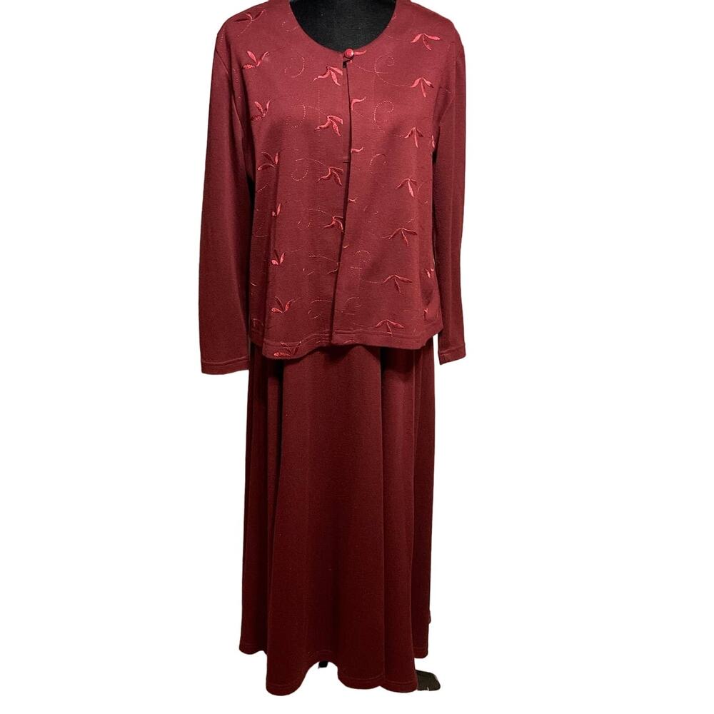 Cold water Creek 2 piece dress wine color medium